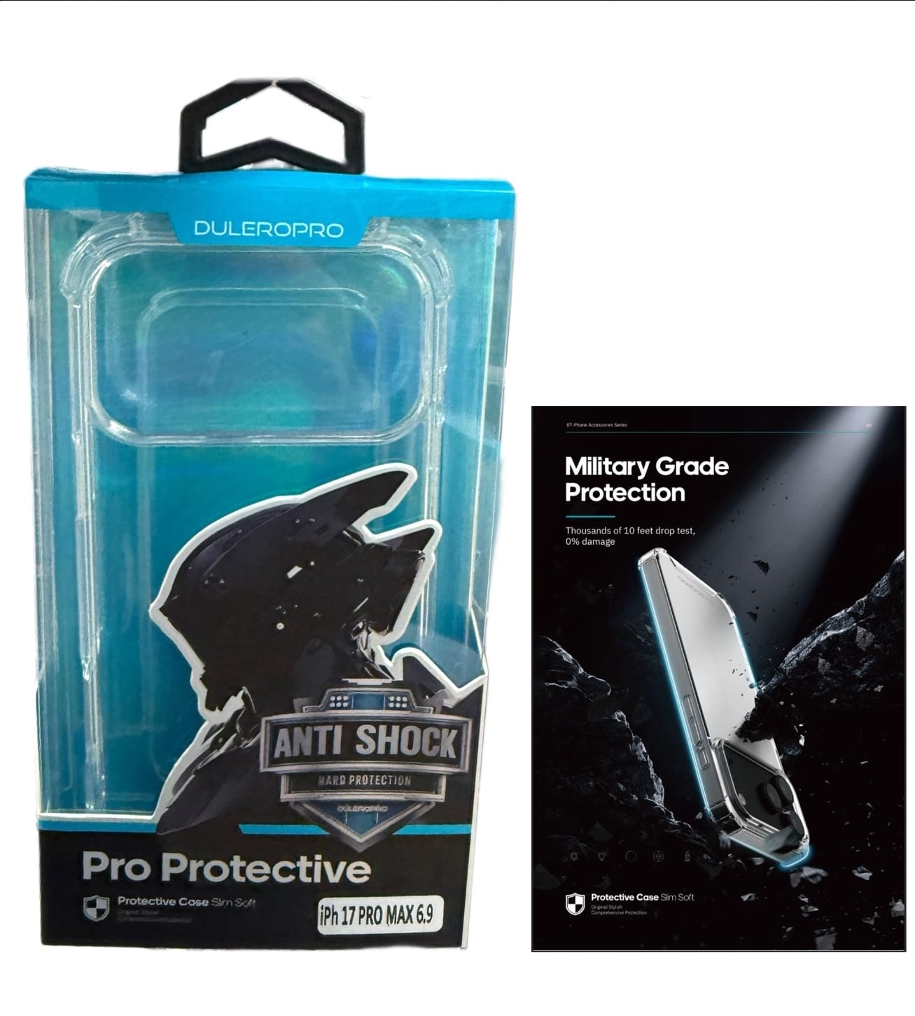 כיסוי סילקון שקוף קשיח פרימיום ANTI‑SHOCK