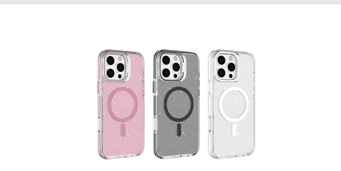 כיסוי מגן שקוף נצנץ MagSaf