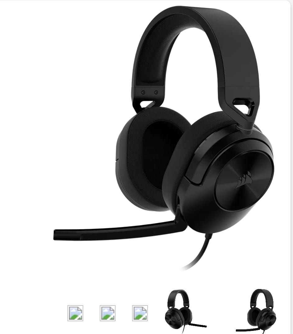 אוזניות גיימינג CORSAIR HS55 STEREO – שחור