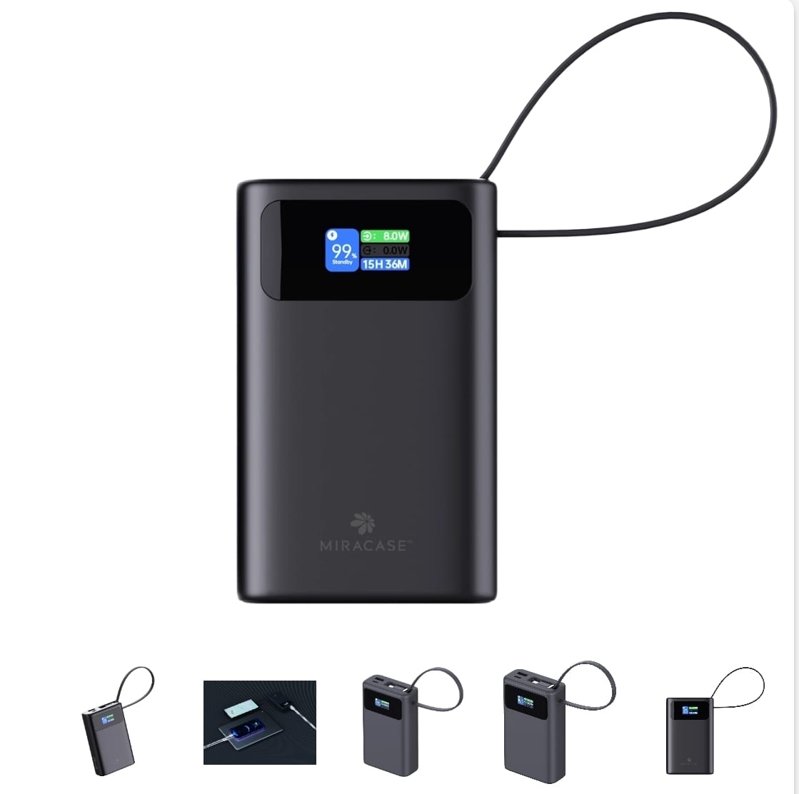 סוללה גיבוי Miracase MPB20C45W – טעינה חכמה ומהירה בהספק של עד 45W